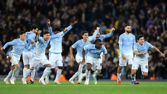Manchester City 2-2 Brighton [4-3p]: City beat Seagulls 4-3 on penalties in close cup tie