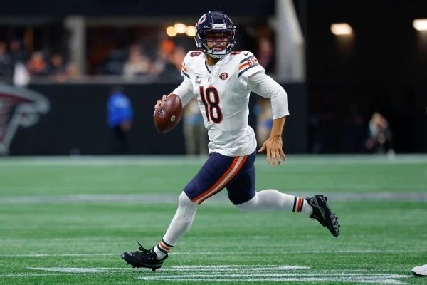 The NFL fined Caleb Williams $11,941 -- which he has appealed, per source -- for a uniform violation for wearing an unauthorized logo on his shoes Week 6. If a player chooses to wear a shoe not by Nike, Adidas or Under Armour, the logo must be covered.