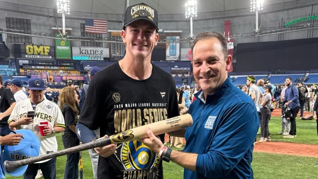 Cooper Pratt was in the minors in June. Now his bat is in the Hall of Fame