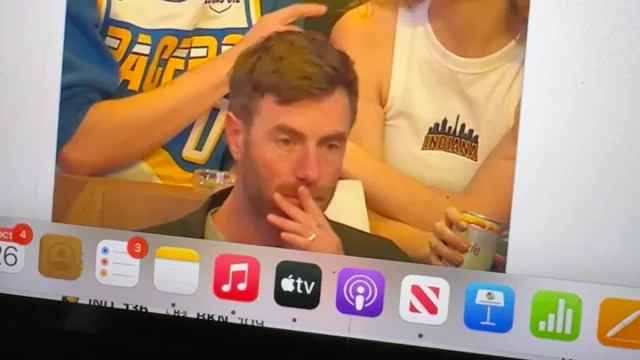 Viral 'arguing Pacers couple' were back in Brooklyn for the new season