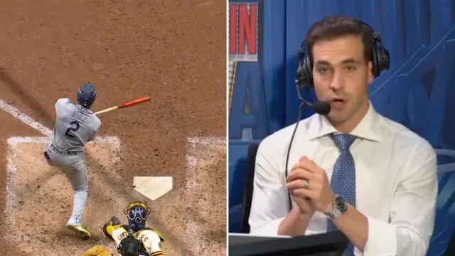 Joe Davis calls for check-swing review after controversial World Series Game 2 ending