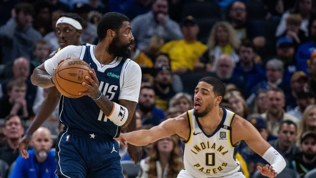 Kyrie Irving, Tyrese Haliburton Share Moment in Mavs Win