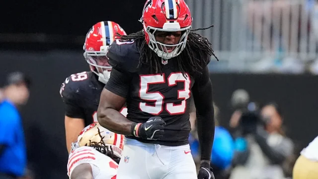 Falcons LB Kendal Daniels, a week after scary neck injury, recovers fumble late to help lift Atlanta past San Francisco