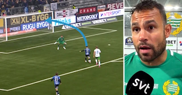 Magnus Eriksson hyllar Warner Hahn efter frilägesräddningen i Hammarby-matchen.