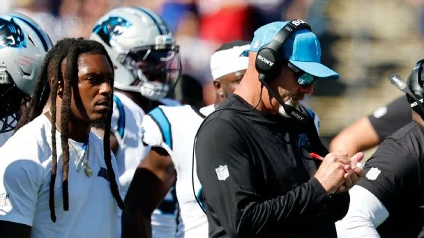 Todd Wash, who coaches the defensive line, is in his fourth season with the Panthers. He moves to the defensive coordinator role following Friday's move by the team to relieve Ejiro Evero of his duties.