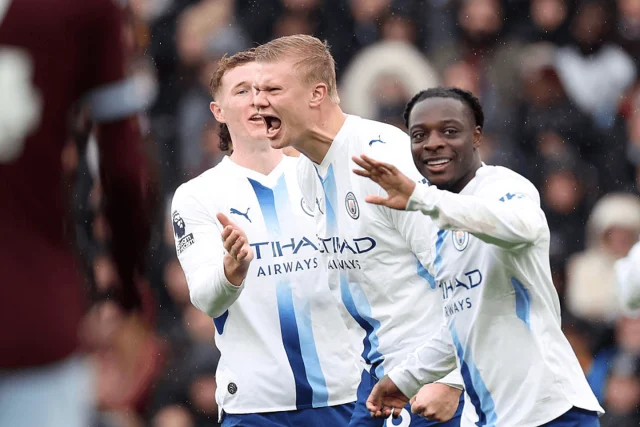 Premier League live scores: Latest as Man City level through Haaland goal in first of today’s fixtures
