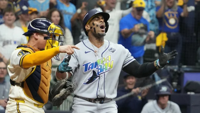World Series game ends on controversial check-swing strikeout