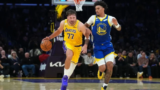 Lakers’ Luka Doncic immediately goes after Yaxel Lendeborg in Golden State rematch