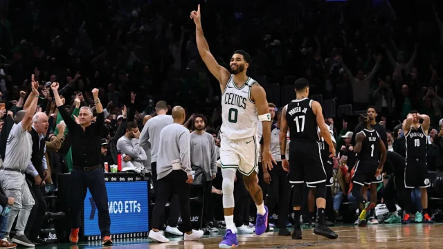 Paul George anoints Jayson Tatum MVP after game-winning jumper vs. Nets