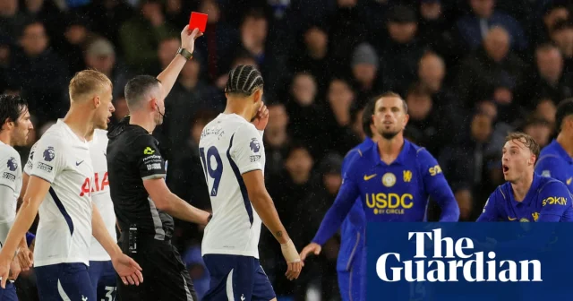 Tottenham stun Chelsea for second league win in a week as Cole Palmer is sent off