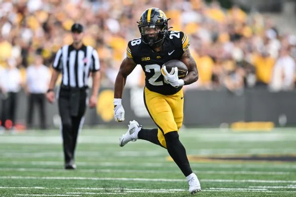 Getting the ground game going with RB Kamari Moulton will be key for Iowa against Oregon.