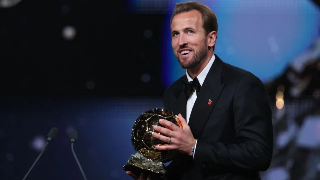 Harry Kane picked up the 2026 Ballon d'Or award in London on Monday.