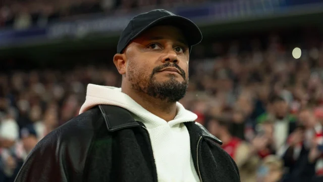 Vincent Kompany was on the sidelines for Bayern Munich's Champions League clash with Arsenal on Wednesday.