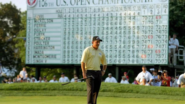 Arnold Palmer’s emphatic response when once asked whether Phil Mickelson is too aggressive on the course