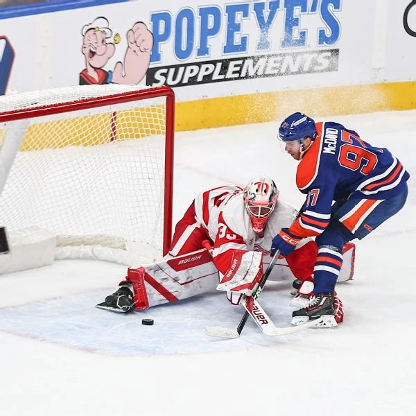 One of Michal Postava's three saves in the shootout came against Oilers star Connor McDavid.