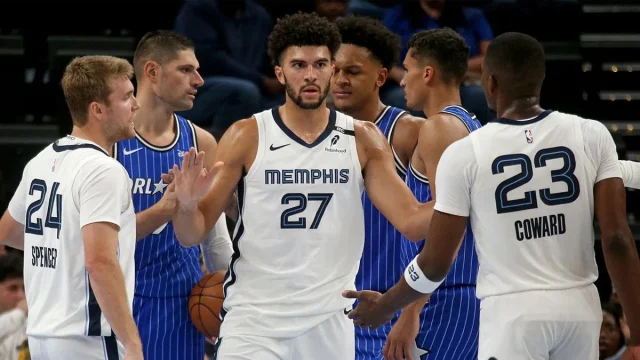 Grizzlies’ Cedric Coward, Cameron Boozer’s teammates crash postgame interview after historic triple-double
