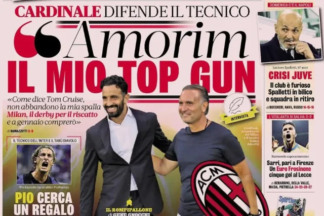 Today’s Papers – Cardinale defends Amorim, Juventus blame the players, new San Siro