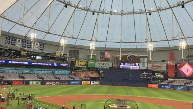 Tropicana Field, home of the Rays, is one of the most unique ballparks in baseball