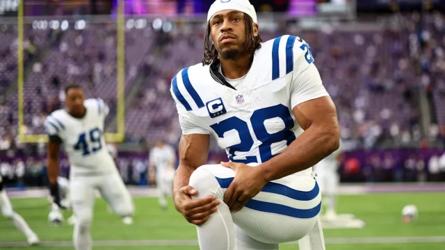 ‘Is anyone safe?’ – Jonathan Taylor’s wife shares fears about Colts future post Quenton Nelson trade