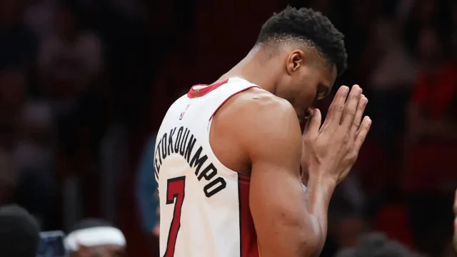 Erik Spoelstra is baffled by how the referees treat Giannis Antetokounmpo