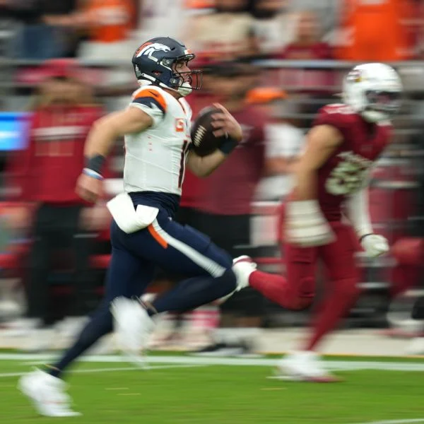 QB Bo Nix hit a top speed of 19.9 mph on his 62-yard TD on Sunday, the 4th-fastest speed he's reached on any play as the ball-carrier in his Broncos career.