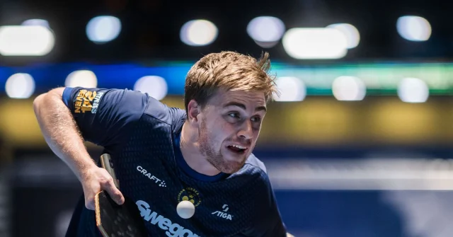 Truls Möregårdh i match mot Thibault Poret i Montpellier