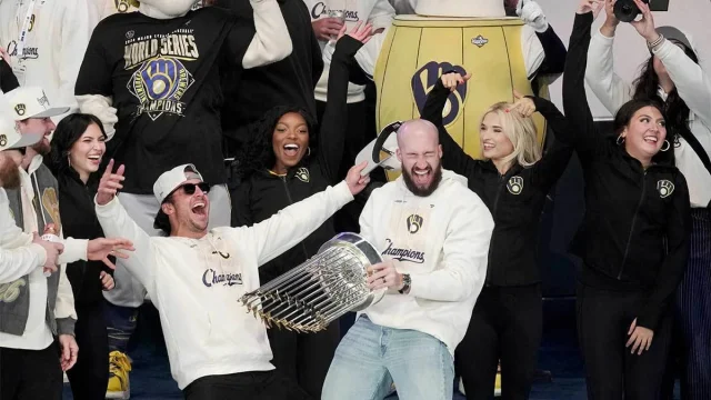 Brewers’ Sal Frelick vows to drink ‘100,000 beers’ after World Series win