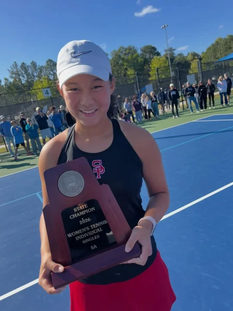 South Point girls tennis' Chelsea Xia wins NCHSAA 5A individual title