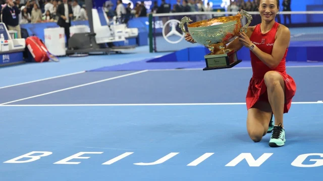 Tears and a song as victorious Zheng Qinwen makes China Open history