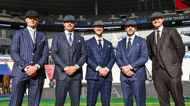 The Steelers' quarterback room coordinated their fits ahead of their game in Paris.
