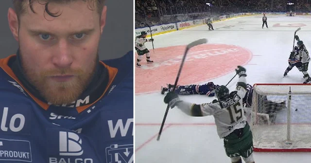 Adam Åhman ser besviken ut efter att ha bytts ut i Växjömatchen