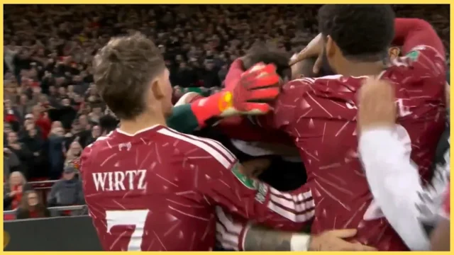 (Video) Liverpool players ran straight to one man after penalty shootout drama at Anfield