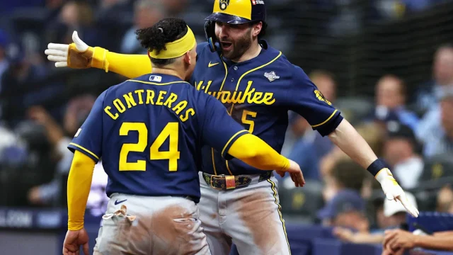 Watch Brewers blow open World Series Game 3 with wild two-out rally