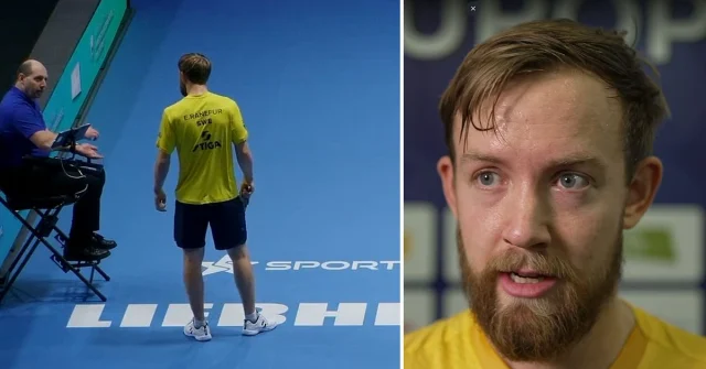 Elias Ranefur efter segern som tog honom till EM:s huvudturnering