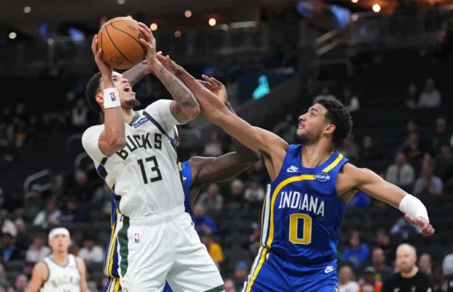 Milwaukee Bucks find first win while Giannis Antetokounmpo’s winless-Heat struggle