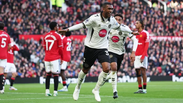 Rayan of Bournemouth celebrates scoring his team’s first goal