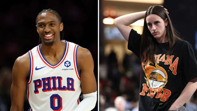 'She cold': Tyrese Maxey reacts to meeting Caitlin Clark for the first time ever