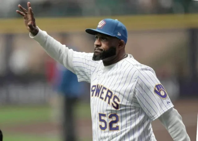 CC Sabathia celebrates Milwaukee Brewers’ first World Series Championship