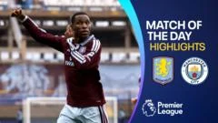 Jackson scores twice as Aston Villa end Man City's perfect start
