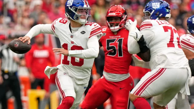 J.J. McCarthy hits Malik Nabers with deep ball, leads TD drive on first possession as Giants starter