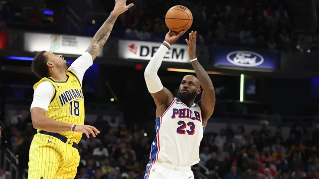 LeBron James gets humbled by Jalen Slawson in viral NBA moment in Pacers vs. 76ers