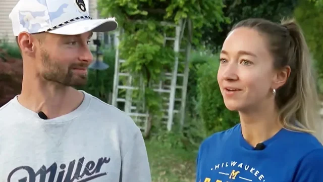 Baseball-Loving Couple Turns Their Milwaukee Wedding Reception into a World Series Watch Party